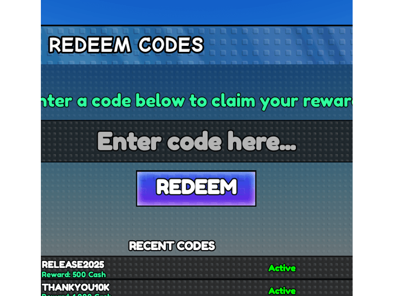 Generate Roblox Code Redemption Dialogs with AI — AI-generated Roblox UI example