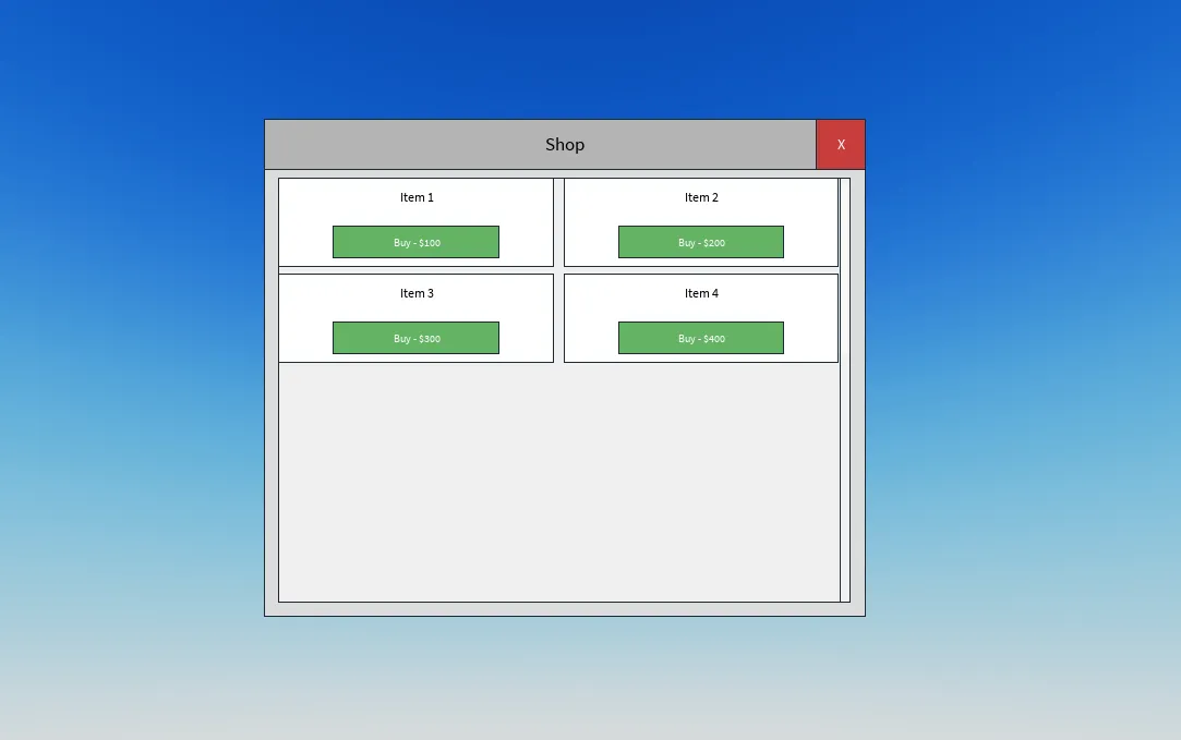 Restyle this shop UI with a bold, game-ready preset — before styling